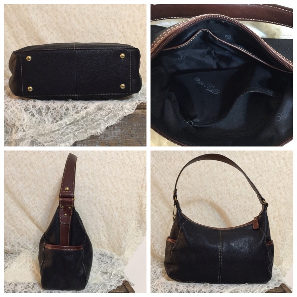 FOSSIL Light Weight Black Pebble Leather Handbag - Picture 2 of 5